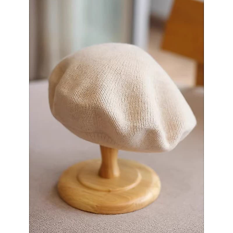 Japonês Casual all-Match malha lã misturada estilo famoso boina de malha pintor chapéu feminino outono inverno todos