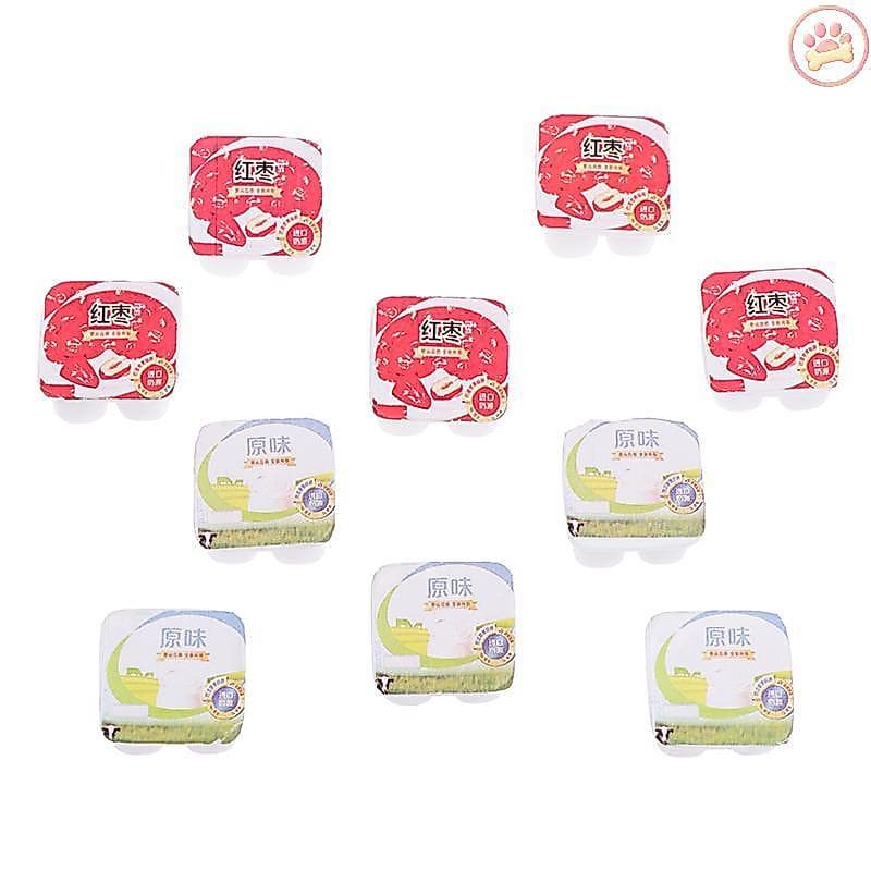 Carro 10 Pc/set 1 : 12 Casa De Bonecas Simulação Em Miniatura Mini Resina Iogurte Acessórios Brinquedos Quentes