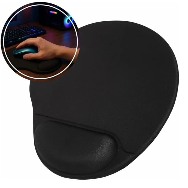 Suporte Mouse Pad Ergonômico Com Apoio De Punho Super Macio