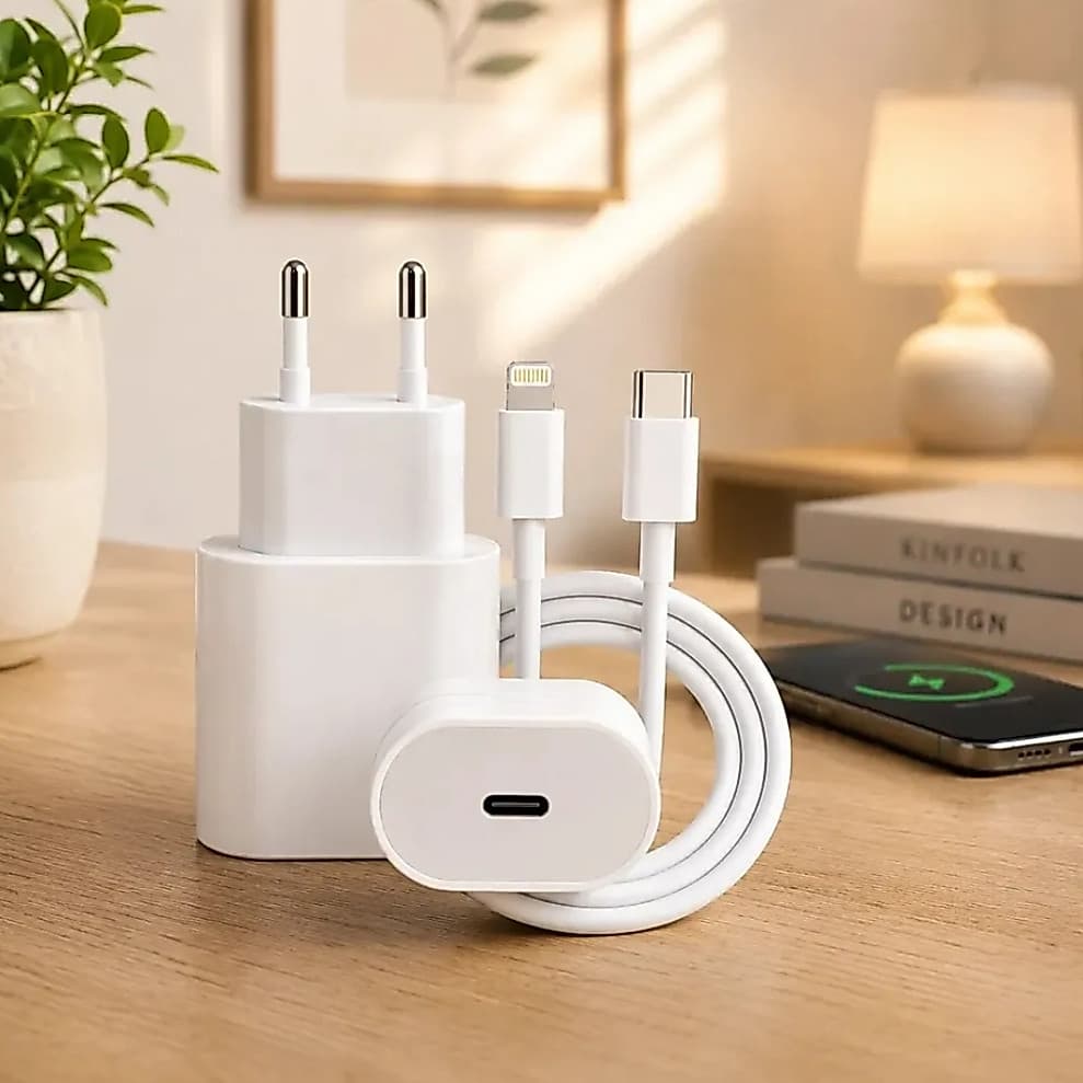 Carregador Turbo 20w Compatível iPhone Usb-c Com Cabo 1m Bivolt Carregamento Turbo Compatível iPhone 7 8 X Xr 11 12 13