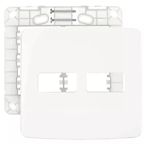 Conjunto Placa com Suporte 4x4 2 Postos B3 Margirius 19435