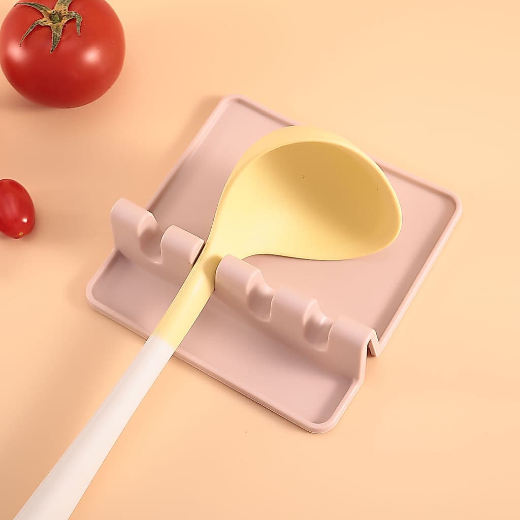 [Estoque pronto] Rack de espátula de silicone Prateleira de cozinha Rack de espátula de silicone Almofada de espátula de
