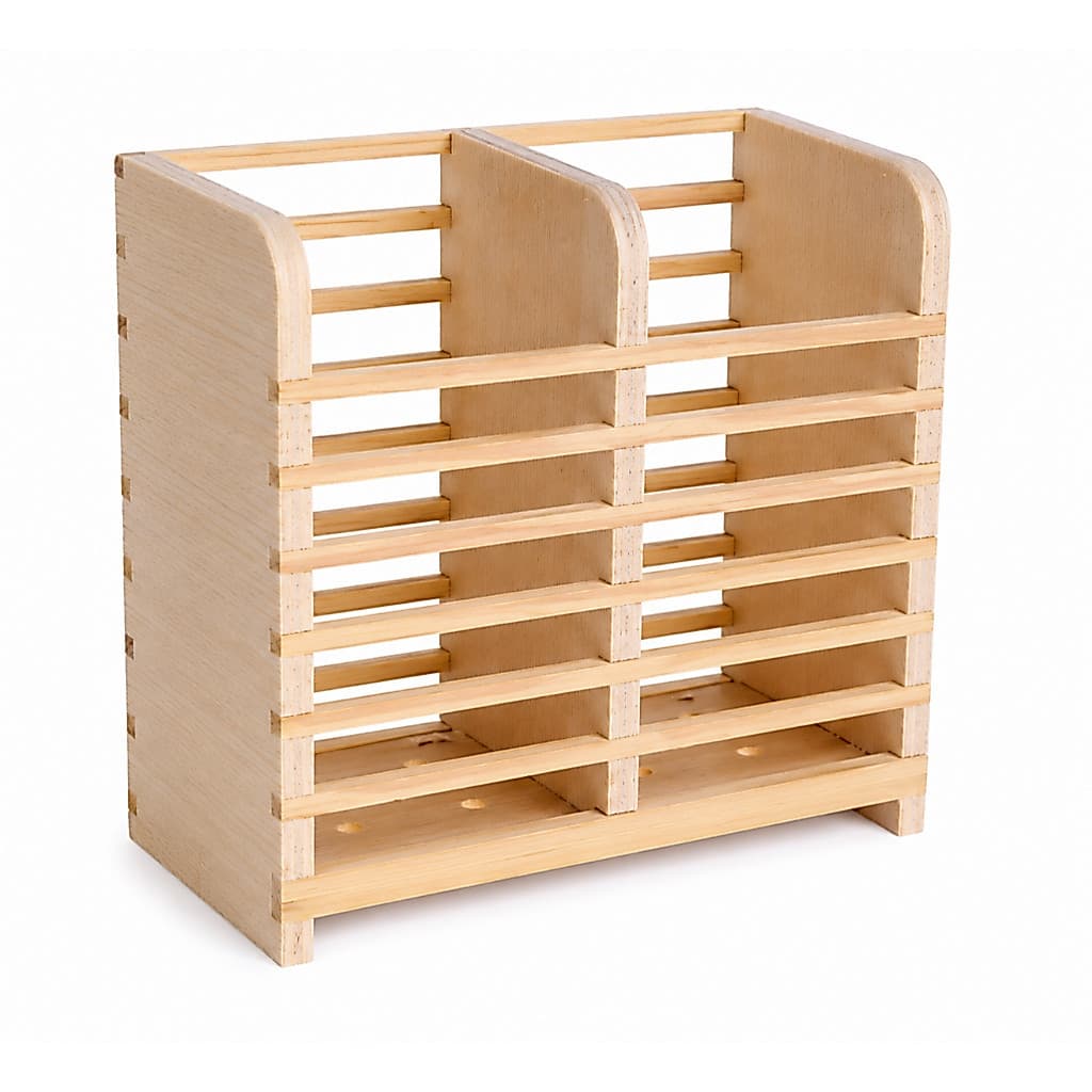 Organizador de Talheres em Bambu –Porta Talheres -  Elegância e Organização para sua Cozinha