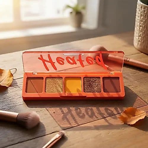 Paleta de Sombras Ruby Rose Heated – 5 Cores Vibrantes
