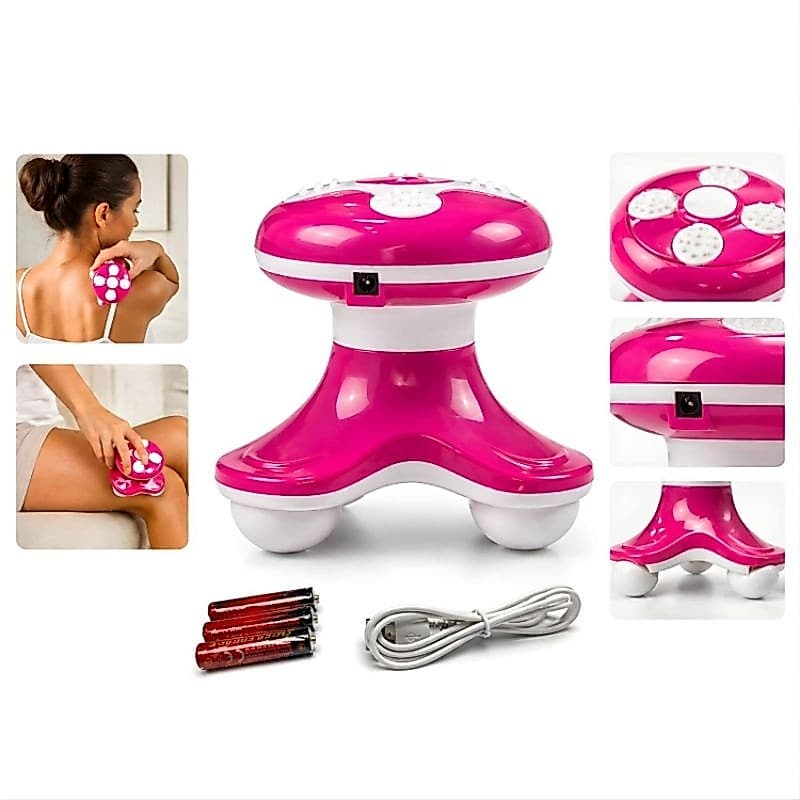 Massageador Elétrico Portátil 360° Compacto Ergonomico Para Relaxamento Alívio de Estresse Com Alimentação USB