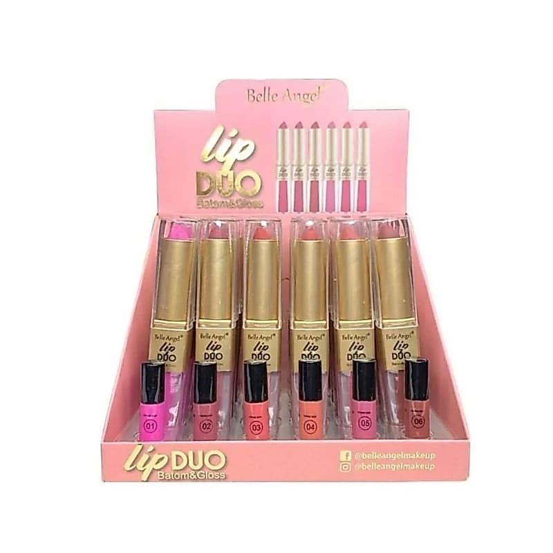 Batom Matte Belle Angel 2 em 1 Lip Duo Alta Pigmentação