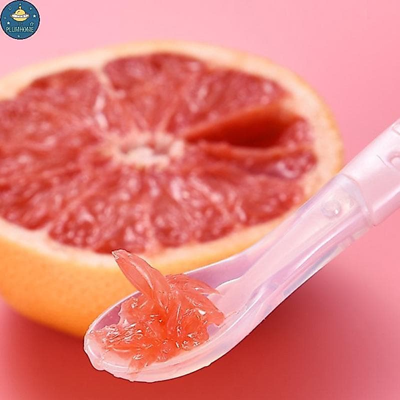 PLUMHOME 1Pc Raspador De Comida Para Bebê De Cabeça Dupla Colher Pura De Aço Inoxidável Lama Multifuncional .
