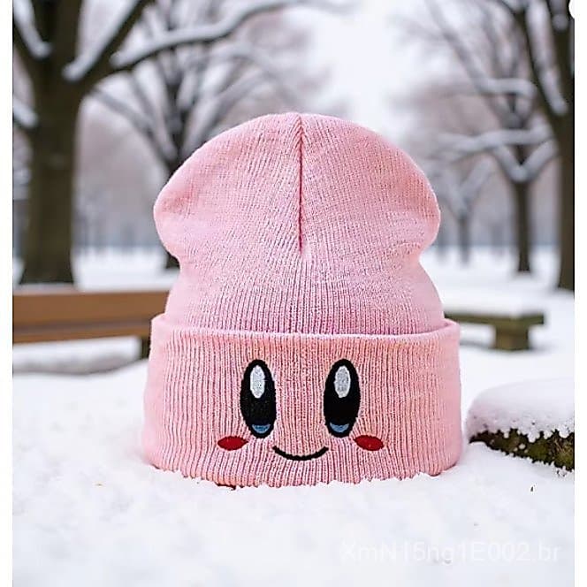 Touca Rosa Kirby | Gorro De Inverno | Para Gamers E Nerds