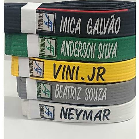 Faixa jiu jitsu BORDADA ADULTO