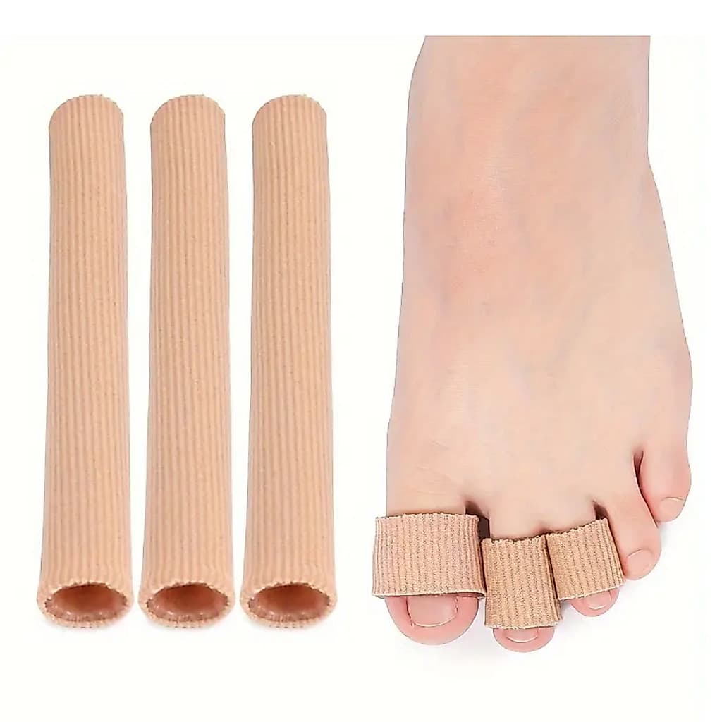 Kit 2 Tecido Gel Tubo Bandagem Dedos Pés Calos Protetores Mão