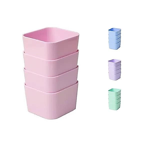 Kit Mini Organizador com 4 Porta Objetos Tons Pastéis - Dello