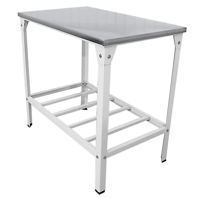 Mesa De Serviço Bancada Apoio Inox 93x55 com Prateleira para Cozinha Restaurante Padaria Industria