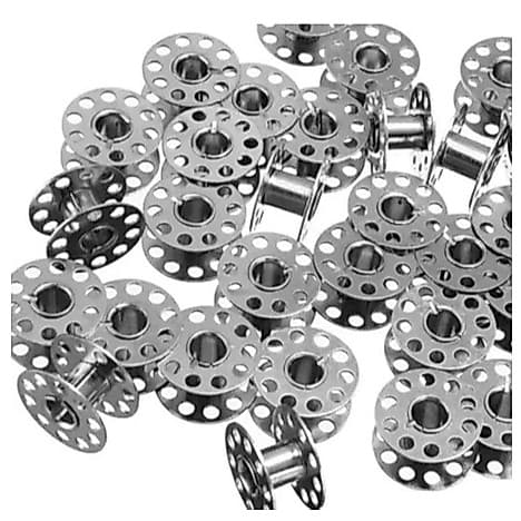 Kit C/20 Bobinas Carretilha para Maquina de Costura Reta Industrial C/ Furo