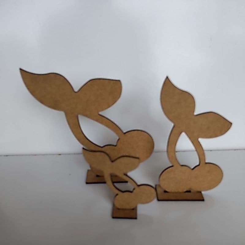 adorno trio de cereja MDF 3mm decoração