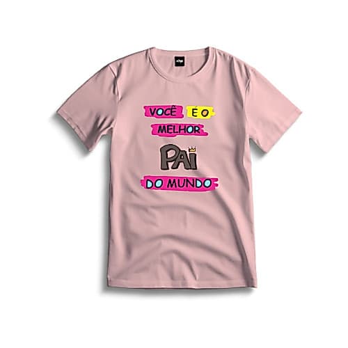 Camiseta Infantil Melhor Pai Do Mundo Camisa 100% Algodão T-Shirt Dia Dos Pais Juvenil