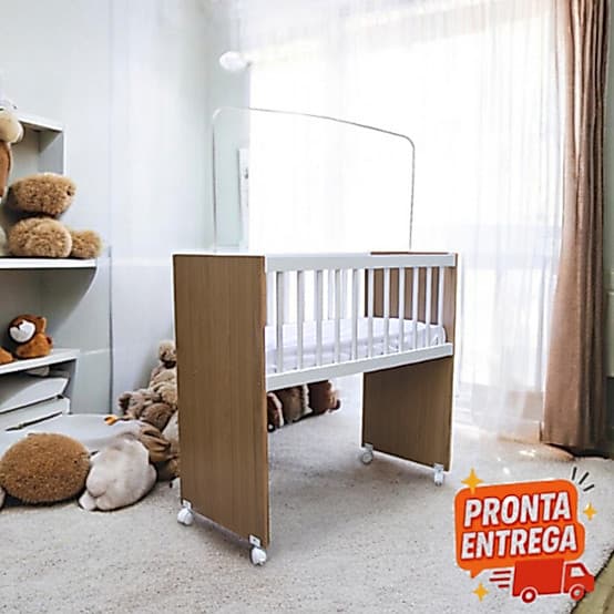 Mini Berço Portatil Alegria New com Colchão e Varão Mosqueteiro