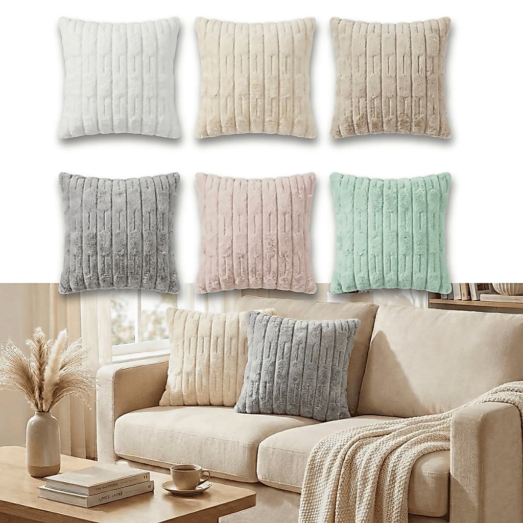 Capas de Almofada 1/2/3/4 Unidades 45x45cm Veludo Pelúcia Decoração Sofá Sala Cama Quarto Acabamento Premium
