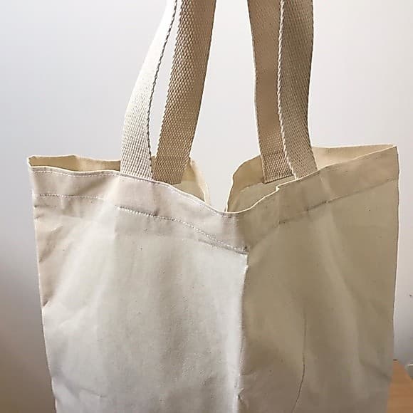 Kit 2 Sacola Ecobag Lisa Algodão Cru 20x20 Tamanho P