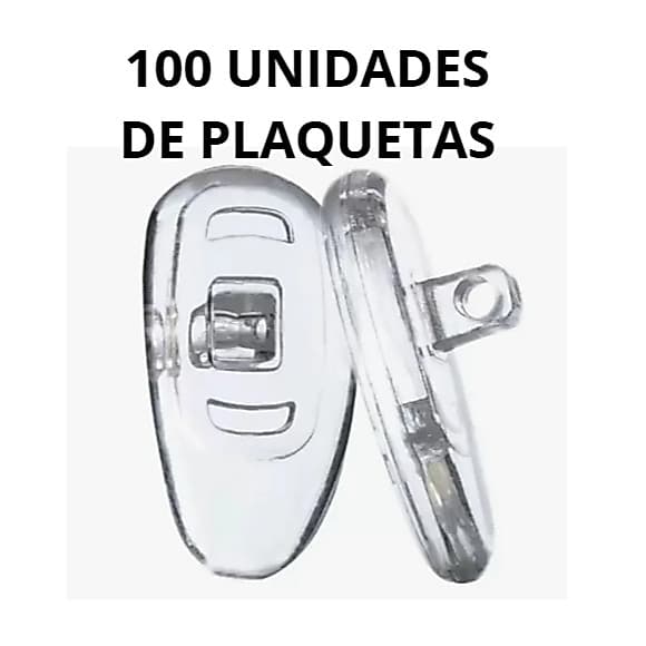 100 Unidades Plaquetas de Silicone Transparente para Óculos | Base Parafuso promoção