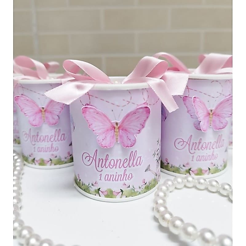 Tubolatas 7 x 6 Jardim das Borboletas Encantado Lembrancinha Personalizada Maternidade nascimento