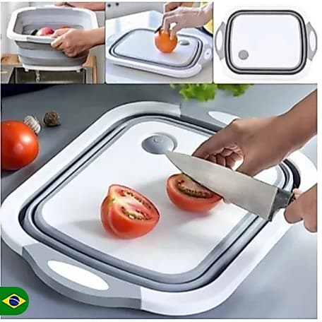 Tábua Bacia Cesta Retrátil Silicone Multifuncional Cozinha