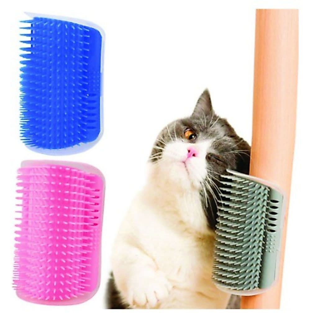 Escovadeira Escova Pet Tira Pelos Gato Parede Massagem Brinquedo Coçador