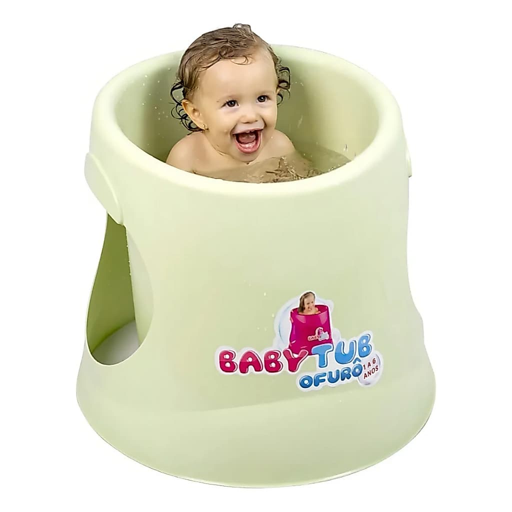 Ofuro Banheira 1 A 6 anos Balde Babytub Verde
