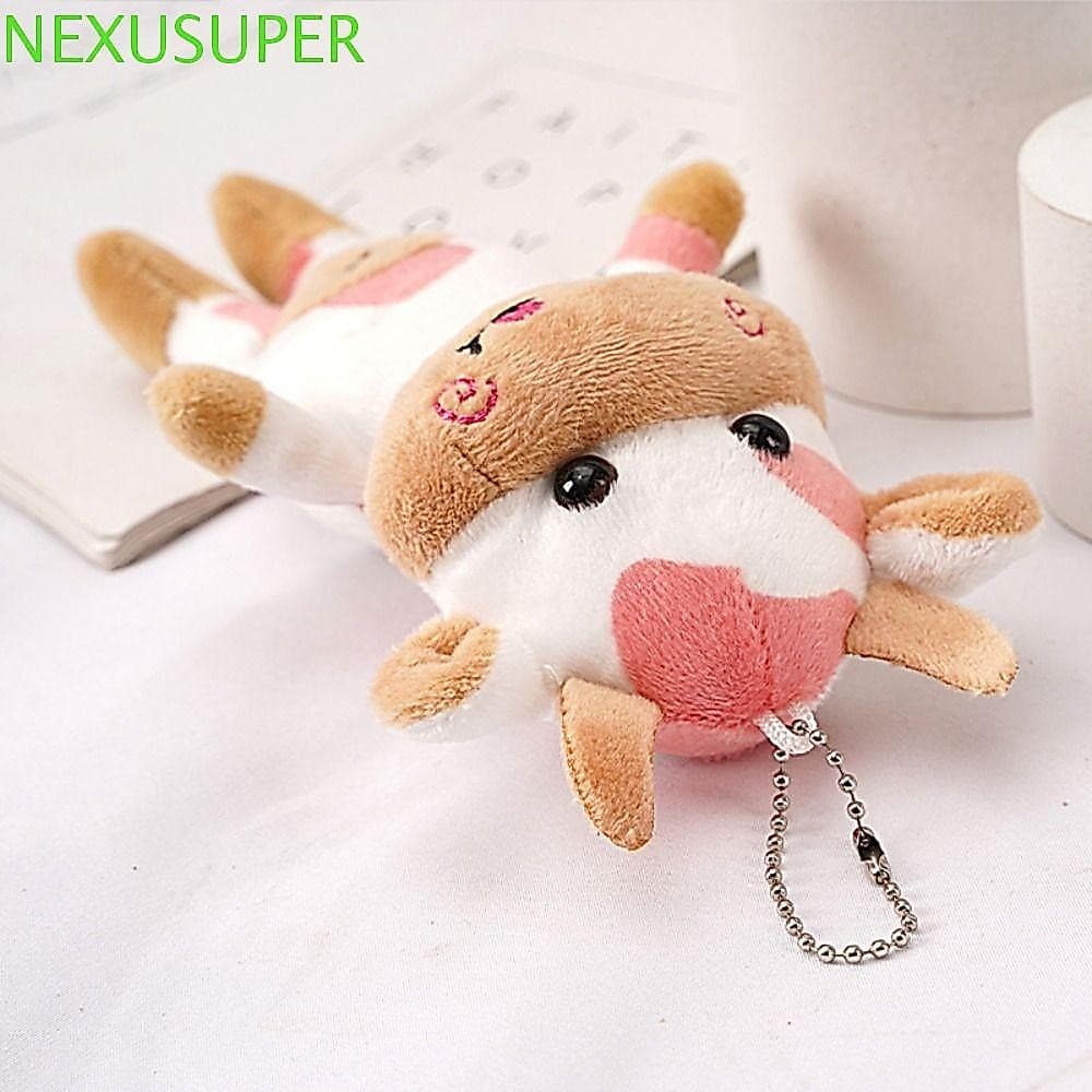 NEXUSUPER Chaveiro De Vaca Manchado De Pelúcia , De Leite De Algodão PP De Animal De Desenho Animado , Criativo