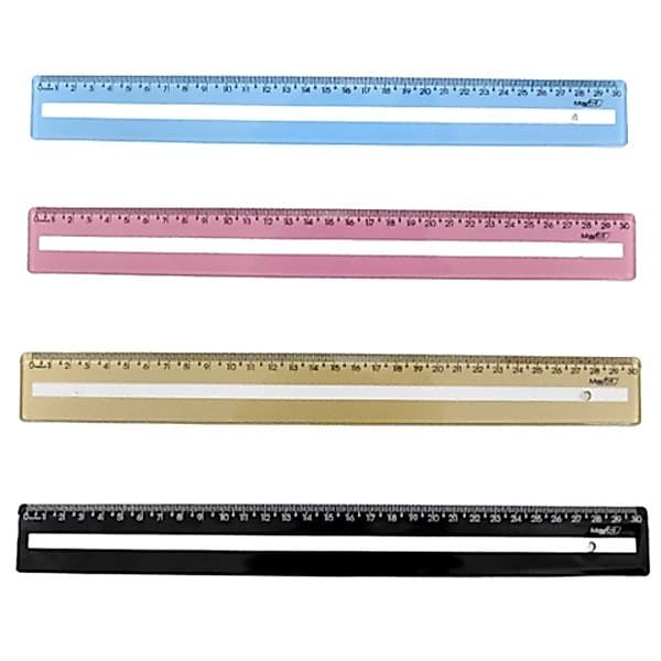RÉGUA DE POLIESTIRENO 30CM GUIA DE LEITURA MAXCRIL - UNIDADE