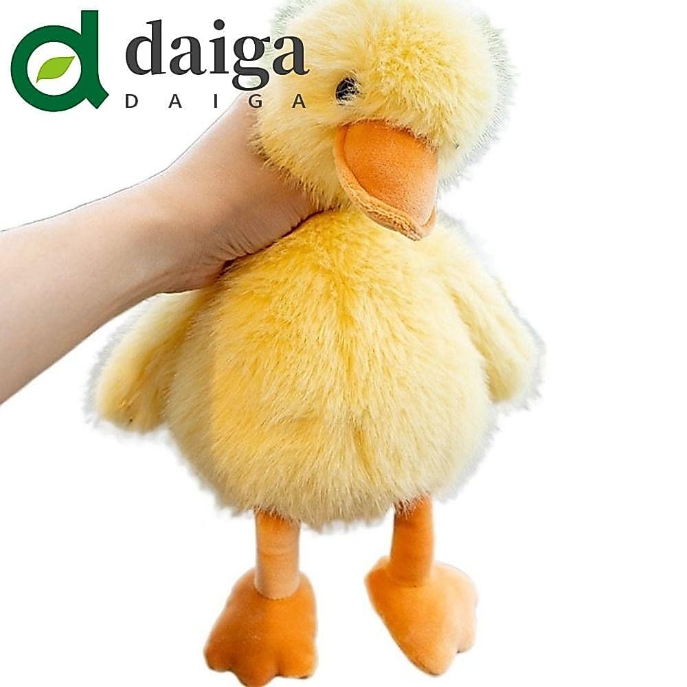 DAIGA Pelúcias De Pato De Cabelo Longo , Simulação De Pelúcia Amarelo Dormindo , Boneca Realista Ganso