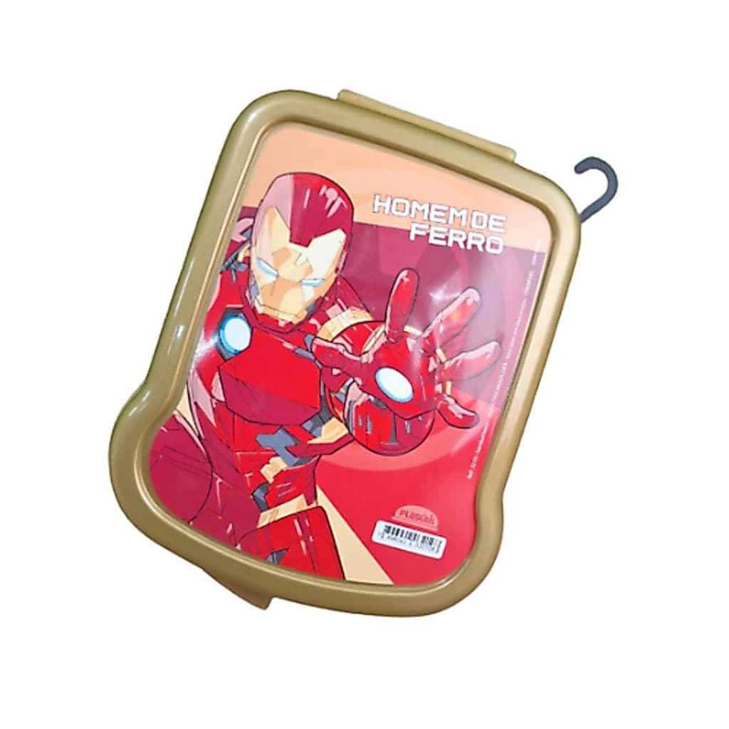 Porta Lanche Sanduicheira De Plástico Homem De Ferro- 17cm