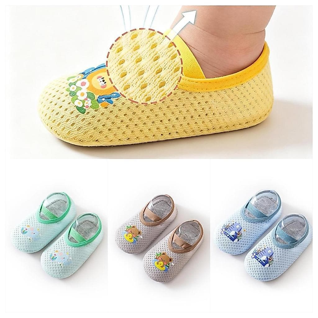 Meias De Borracha Para Meninos E Crianças De Verão Bebês , Sapatos Infantis De Malha Doméstica Antiderrapantes Com Sola
