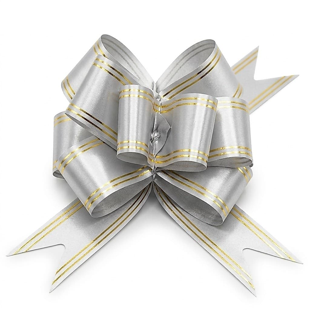 30 a 100 Unid Laço Mágico Fácil Borboleta com Filete Dourado Presente Pronto Decorativo Embalagem Fita