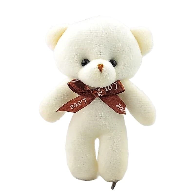 12CM Boneca Urso Pingente Brinquedo De Pelúcia Chaveiro Criativo Pequeno Para Crianças