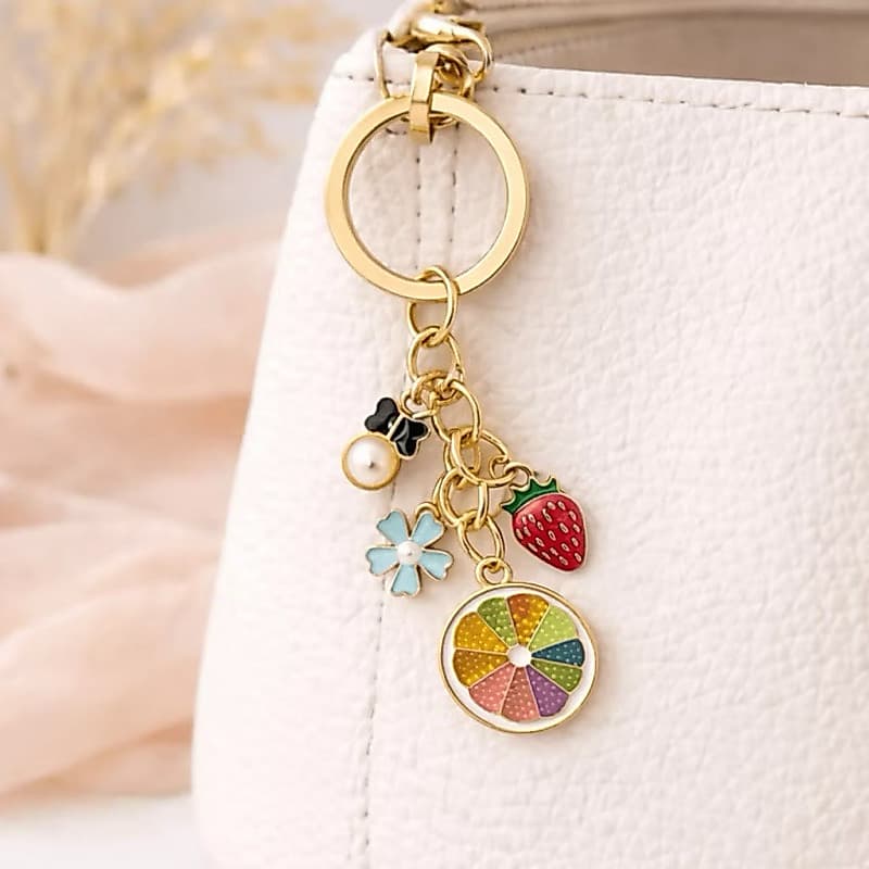 Chaveiro Tendência Charm Importado Acessório Estiloso Bolsa Chaves Presente Fashion Virginia