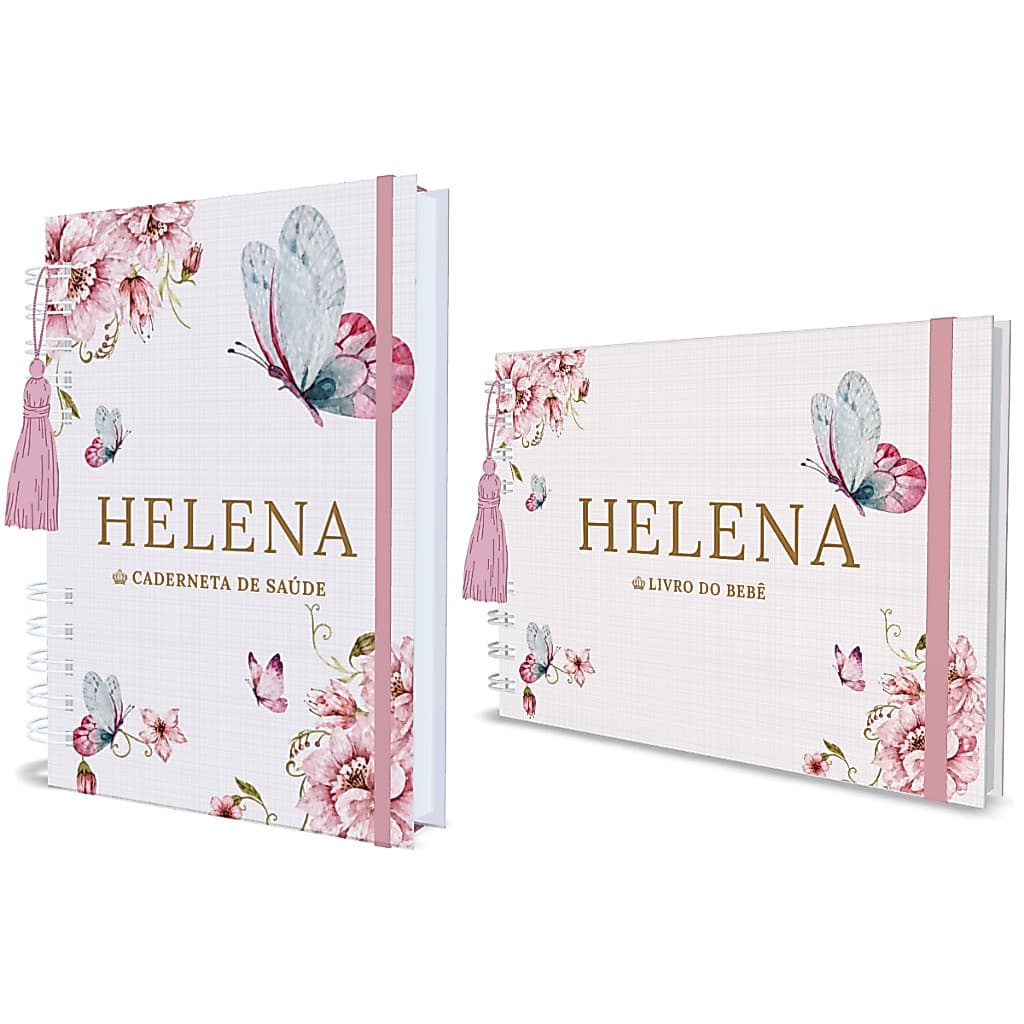 Kit Caderneta de Vacinação e Livro Do Bebê Personalizado Menina Recordações Capa Dura Feminino