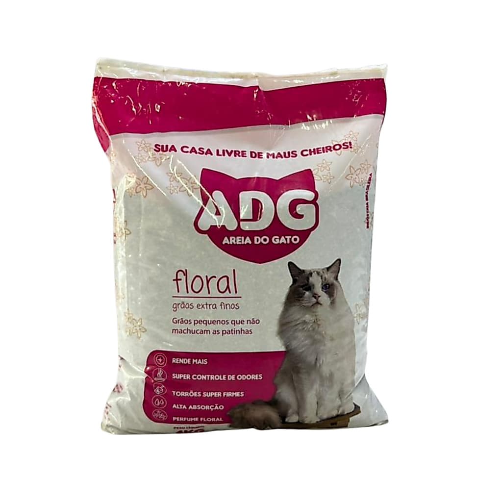 ADG (Areia do Gato) Floral - Grãos Finos 4 a 16Kg