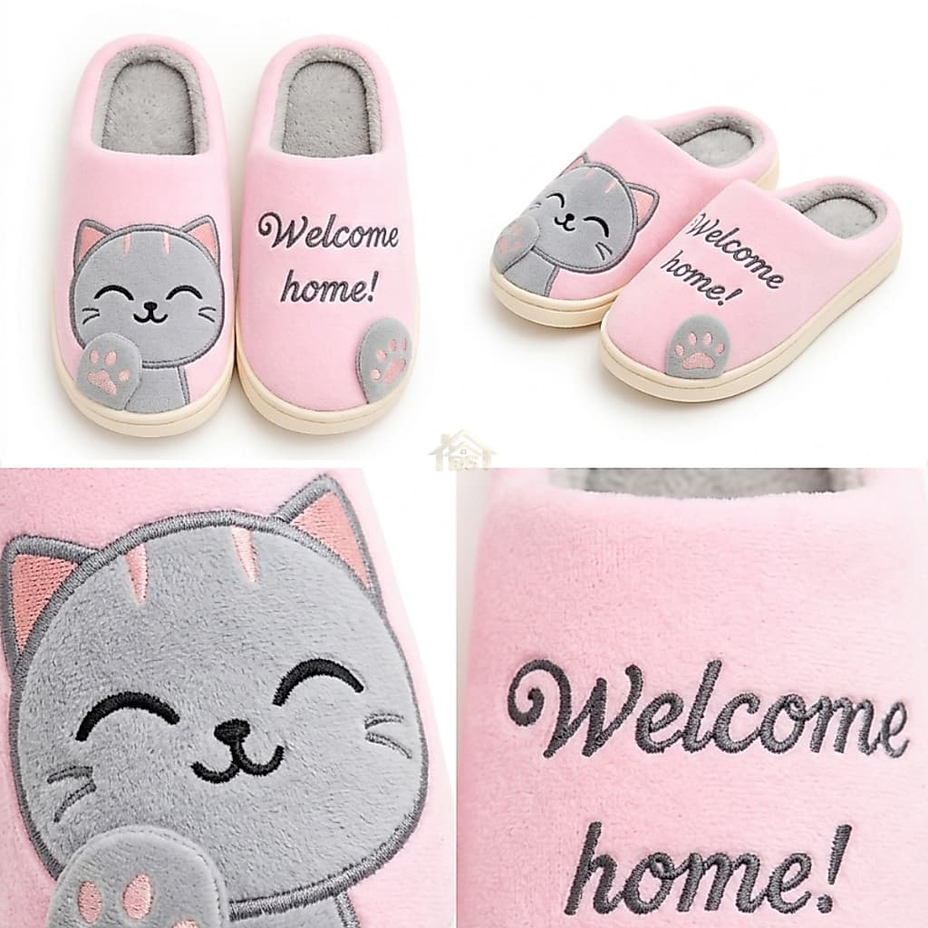 Pantufa Nuvem Gatinho Feminino E Masculino Antiderrapante