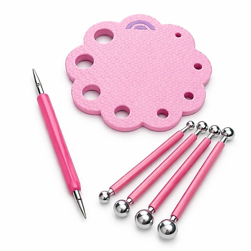 Kit Boleador + Tapete FlowerUp  PegaPomPom para Papelaria Criativa, Scrapbook e Flores em Papel – EVA Texturizado