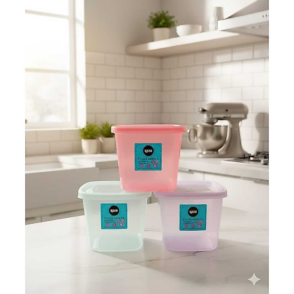 Kit C/ 3 potes Organizadores  1550 ML  TRANSPARENTE