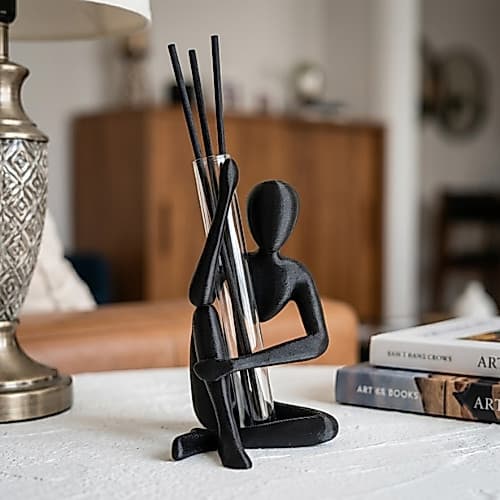 Corpo Abraço com Vaso Tubete Decoração Suporte Rosa Flores secas ou Varetas aromatizantes - Escolha Cor