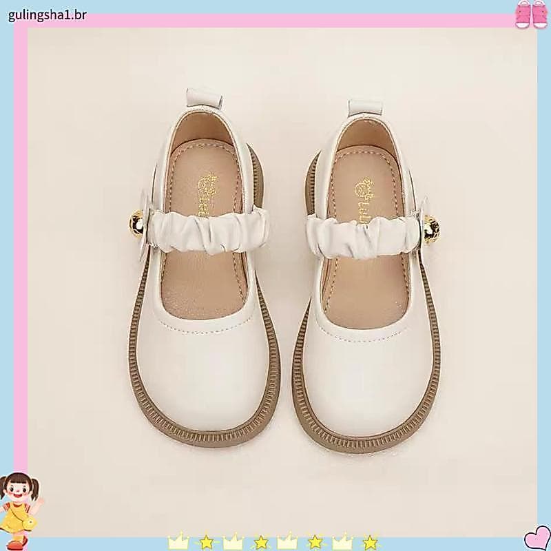 Crianças Mary Jane sapatos meninas sapatos 2026 novo estilo com saia boca rasa suave princesa sapatos de couro verão des