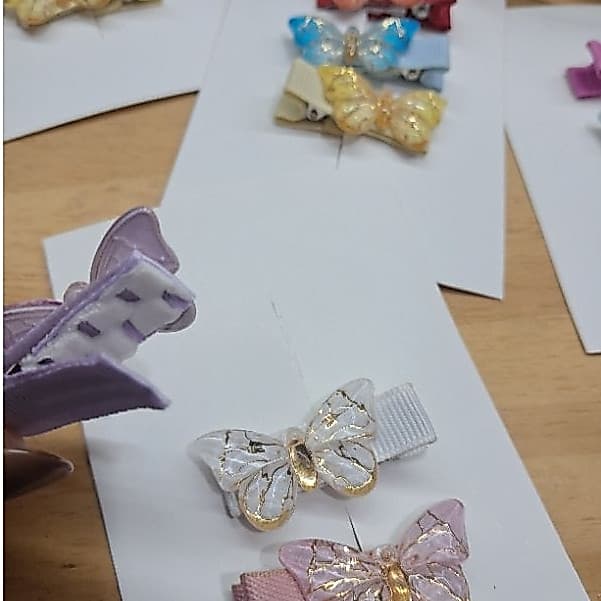 Presilhas Borboleta Bebê Antideslizante Kit com 3 Colorida Rn até 2 Anos  Pouco Cabelo