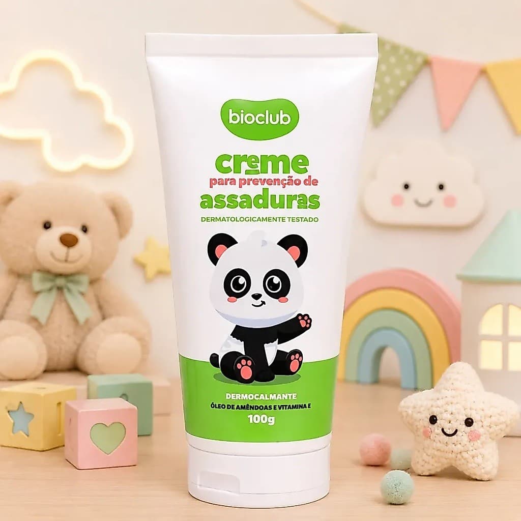 Creme Para Prevenção Assaduras Bebê Infantil 100g Bioclub - Produto Vegano Orgânico