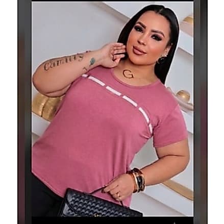 Blusa Feminina Decote Vazado Manga Curta Blusinha Casual Elegante Dia a Dia Trabalho