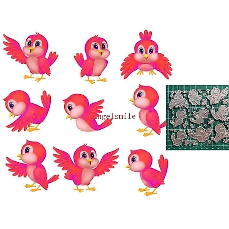 Pássaro Corte Bonito Pequeno Metal Cortado Scrapbooking Cartão Gravação
