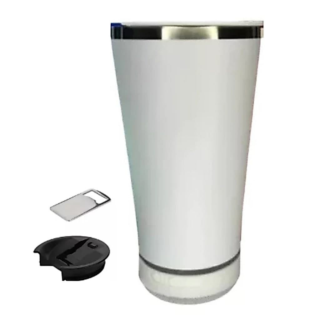 Normal Bluetooth - Copo Térmico Som Led e (420 ml) - Branco