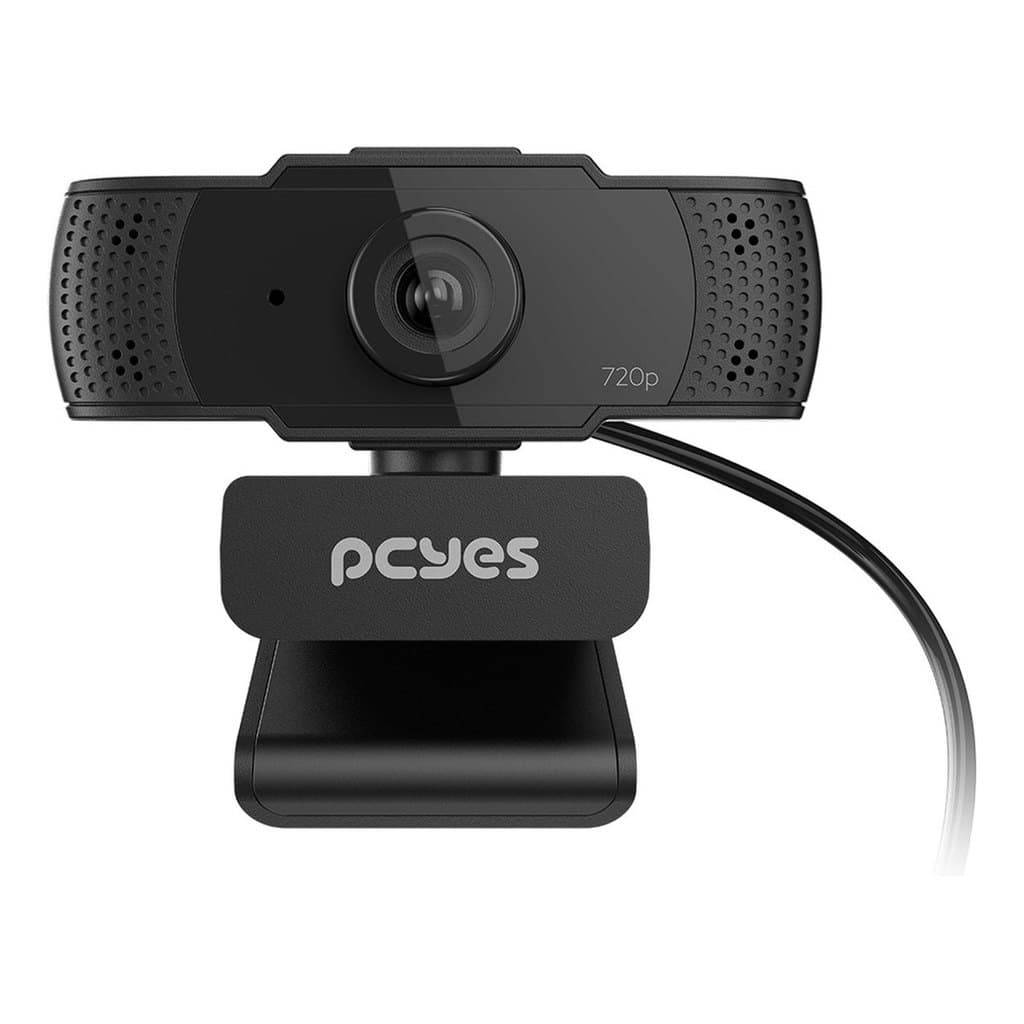 Webcam HD 720p 30 fps com Microfone PCYES Raza HD-03 RZHD03 USB Plug and Play para Home Office