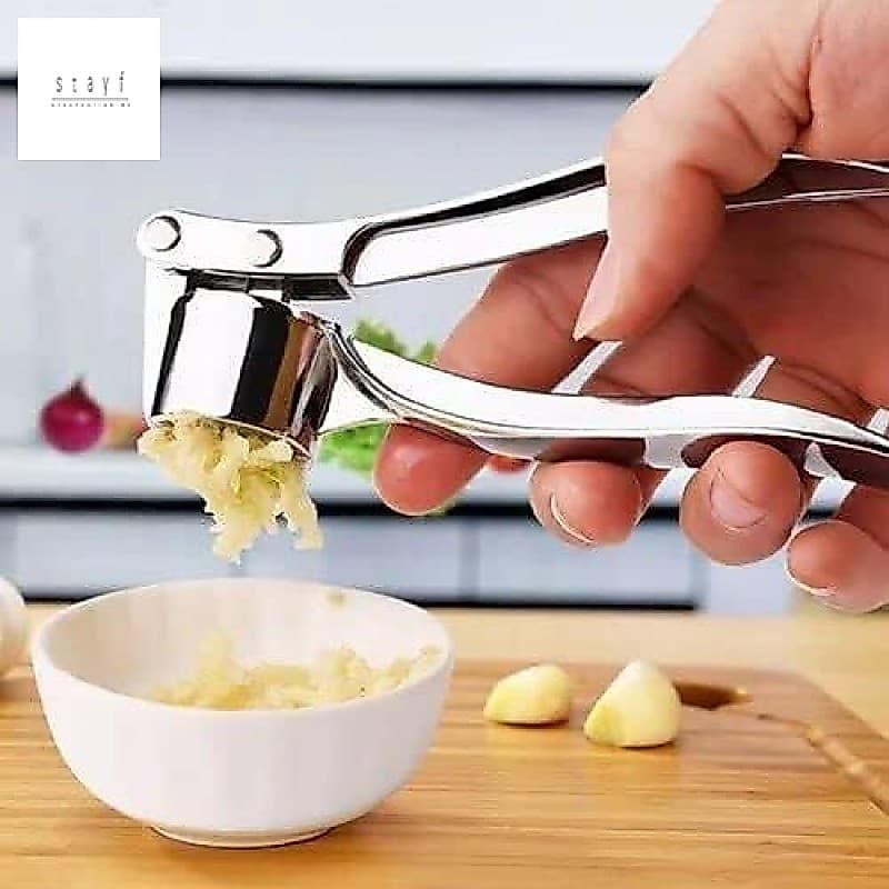 Prensa De Alho Em Aço Inoxidável-Triturador De Gengibre Portátil Para Cozinhar Casa
