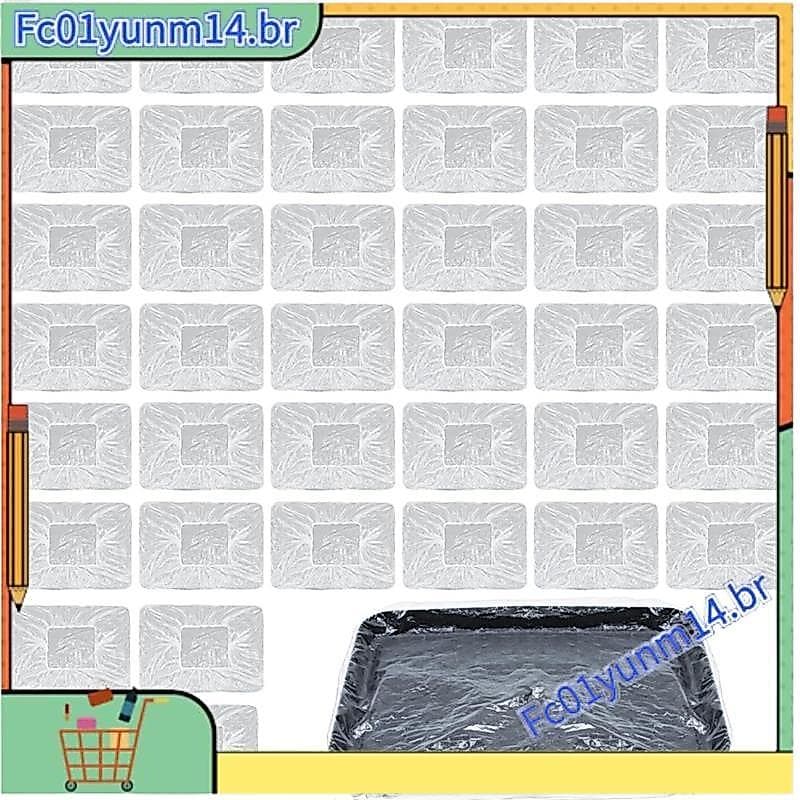 Conjunto De 40 Forros De Bandeja De Tinta Plástica , 18 Polegadas , Para Pintura De Casa Sem Esforço E Decoração De Pare